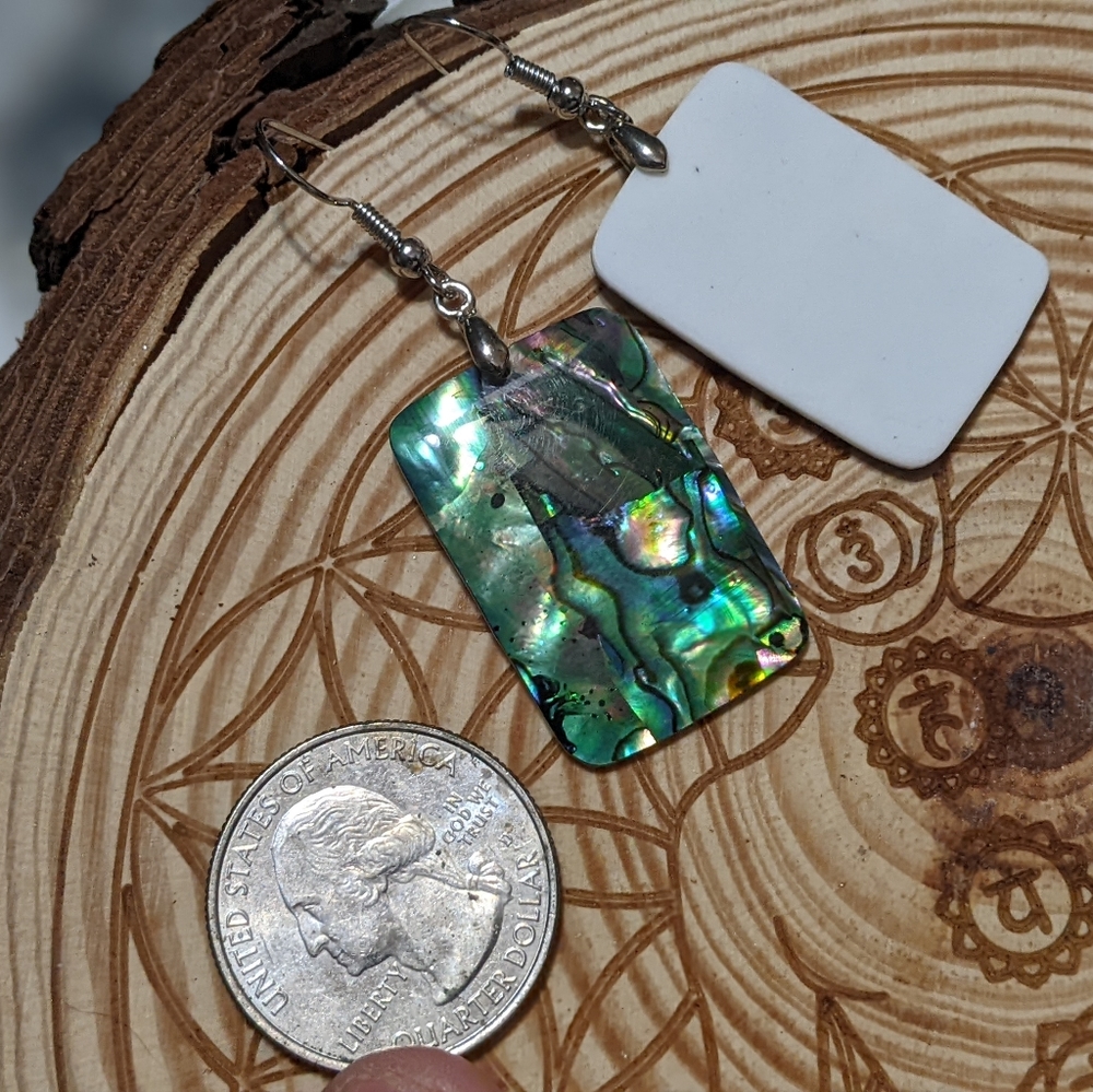 Abalone Rectangle Earrings - image 4